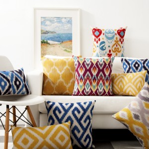 Cojín nórdico amarillo almohadas decorativas gris geométrica cojines Home Decor Throw almohada funda de almohada para sofá 45x45 cm ali-57204273